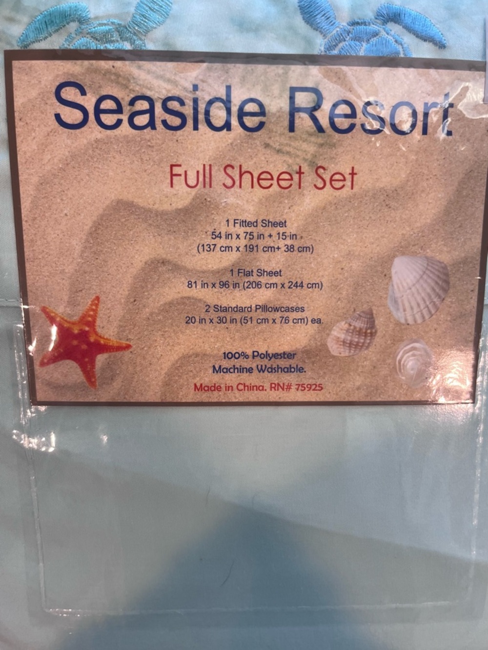 Seaside Resort Full Sheet Set - Light Blue